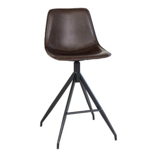 Monaco Counter Chair – Counter Chair, PU-Leder, braun, schwarze Beine, HN1227