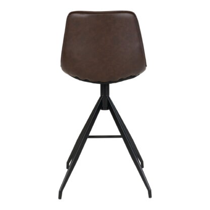 Monaco Counter Chair – Counter Chair, PU-Leder, braun, schwarze Beine, HN1227 – Bild 5