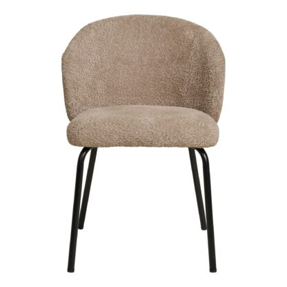 Safira Dining Chair – Esszimmerstuhl, Bouclé, Beige, schwarze Beine, HN1266 – Bild 2