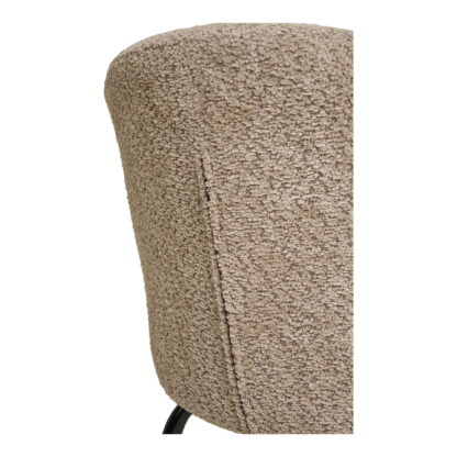 Safira Dining Chair – Esszimmerstuhl, Bouclé, Beige, schwarze Beine, HN1266 – Bild 5