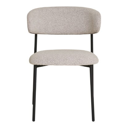 Mira Dining Chair – Esszimmerstuhl, Bouclé, Sand, schwarze Beine, HN1267 – Bild 2