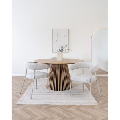 Trivio Dining Chair – Esszimmerstuhl, Bouclé, Sand mit grauen Beinen, HN1284 – Bild 2