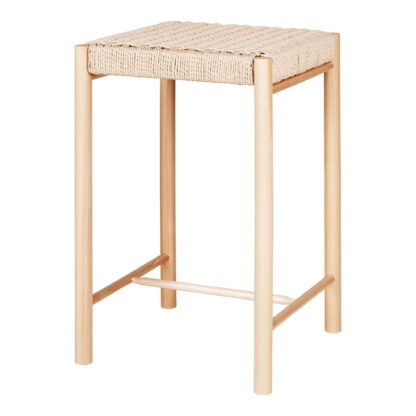 Abano Counter Chair – Counter Chair mit natürlichem Korbsitz, Pappelholz, natur – Bild 2