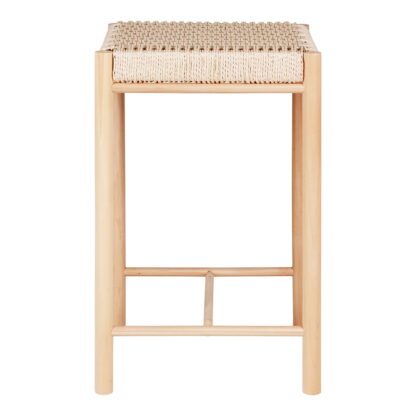 Abano Counter Chair – Counter Chair mit natürlichem Korbsitz, Pappelholz, natur – Bild 3