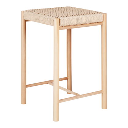 Abano Counter Chair – Counter Chair mit natürlichem Korbsitz, Pappelholz, natur