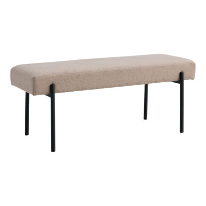 Swindon Bench – Bank, Stein, schwarze Beine, 100 x 36 x 42,5 cm, HN1231 – Bild 2