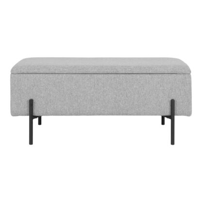 Watford Bench - Bank mit Stauraum, hellgrau 95x36,5x43 cm, HN1275
