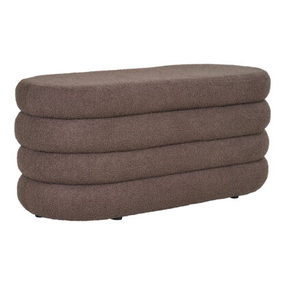 Dartford Bank – Bank mit Stauraum, Bouclé, braun 103 x 45 x 44 cm, HN1238 – Bild 3