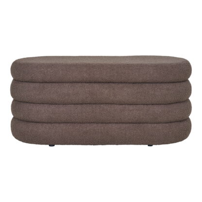 Dartford Bank – Bank mit Stauraum, Bouclé, braun 103 x 45 x 44 cm, HN1238