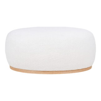 Manhattan Pouf - Pouf, Teddy, weiß, 54,5x88,5x36 cm, HN1235