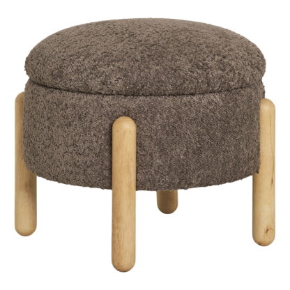 Medas Pouf – Pouf mit Stauraum, braun/natur, HN1237