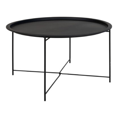 Bastia Couchtisch – Couchtisch aus Stahl, schwarz Ø75x43 cm – Bild 2