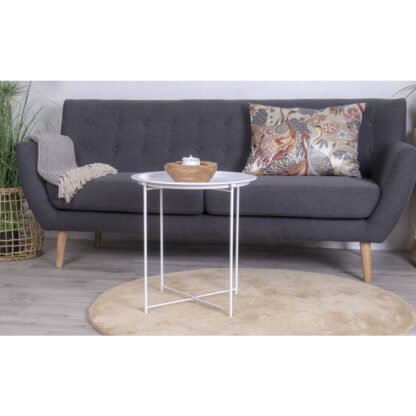 Bastia Beistelltisch – Beistelltisch aus Stahl, weiß Ø47x50 cm – Bild 3