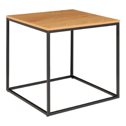 Vita Beistelltisch - Beistelltisch, Eichenoptik, schwarzes Gestell 45x45x45 cm – Bild 2