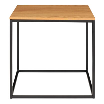 Vita Beistelltisch - Beistelltisch, Eichenoptik, schwarzes Gestell 45x45x45 cm – Bild 4