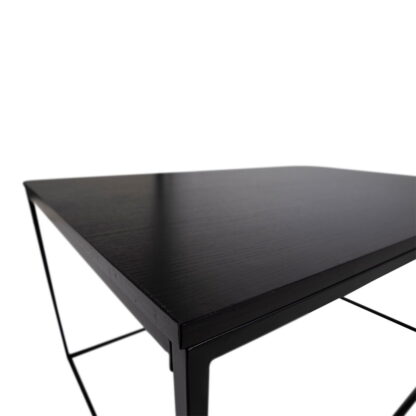 Vita Couchtisch - Couchtisch, schwarz, schwarzes Gestell 60x90x45 cm – Bild 5