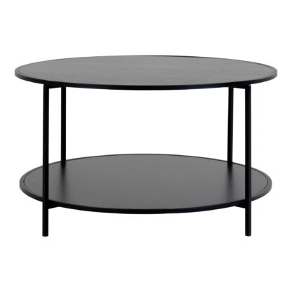 Vita Couchtisch - Couchtisch, schwarz, schwarzes Gestell Ø80x45 cm – Bild 2