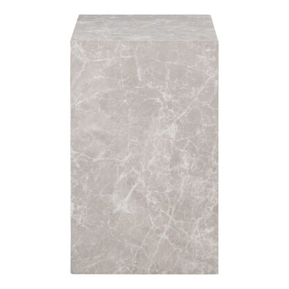 Prague Beistelltisch - Beistelltisch, Marmoroptik, beige 30x30x50 cm – Bild 2