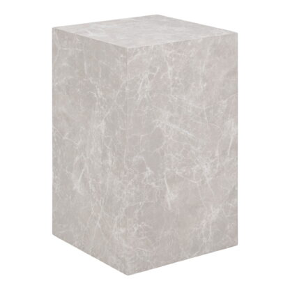 Prague Beistelltisch - Beistelltisch, Marmoroptik, beige 30x30x50 cm