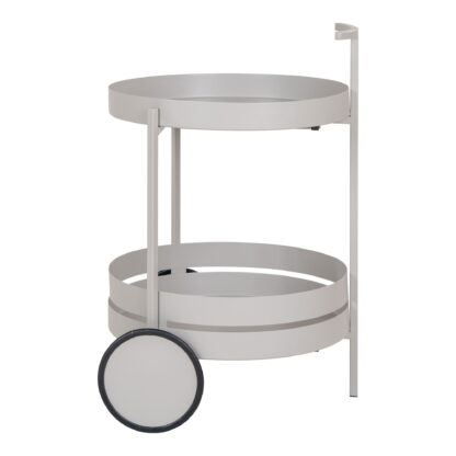 Beja Barwagen – Barwagen, Stahl, kühles Grau, 2 Ablagen 40 x 49,5 x 61 cm – Bild 3