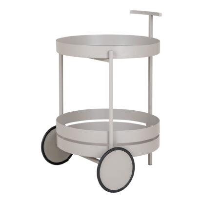 Beja Barwagen – Barwagen, Stahl, kühles Grau, 2 Ablagen 40 x 49,5 x 61 cm – Bild 4