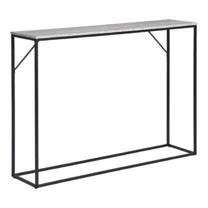 Vita Konsolentisch – Konsolentisch, 1 Ablage, Travertin-Optik, schwarzes Gestell 110 x 26 x 80 cm – Bild 2