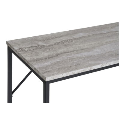 Vita Konsolentisch – Konsolentisch, 1 Ablage, Travertin-Optik, schwarzes Gestell 110 x 26 x 80 cm – Bild 4