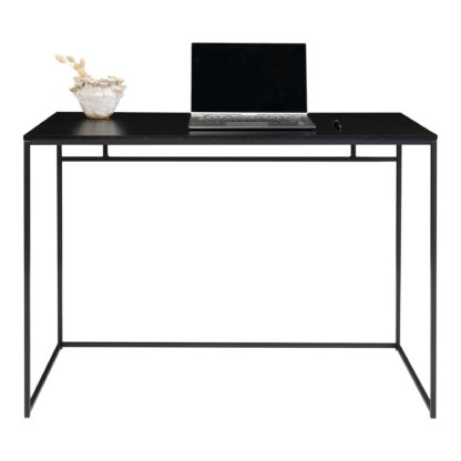 Vita Desk - Schreibtisch, schwarz mit schwarzem Rahmen 100x45x75 cm – Bild 3