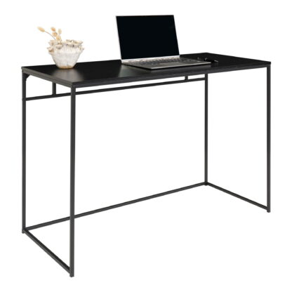 Vita Desk - Schreibtisch, schwarz mit schwarzem Rahmen 100x45x75 cm