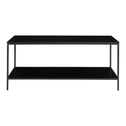 Vita TV-Ständer – TV-Ständer, 2 Regale, schwarz, schwarzer Rahmen 100 x 36 x 45 cm – Bild 4