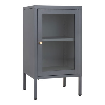 Dalby Cabinet - Schrank, 1 Glastür, Stahl, grau 38x35x70 cm – Bild 2