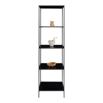 Vita Regal - Regal, 5 Regale, schwarz, schwarzer Rahmen 51x36x170 cm – Bild 3