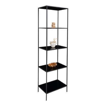 Vita Regal - Regal, 5 Regale, schwarz, schwarzer Rahmen 51x36x170 cm