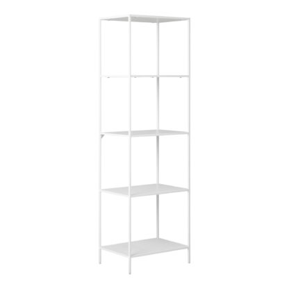 Vita Shelf - Regal, 5 Regale, weißer Rahmen 51x35x170 cm