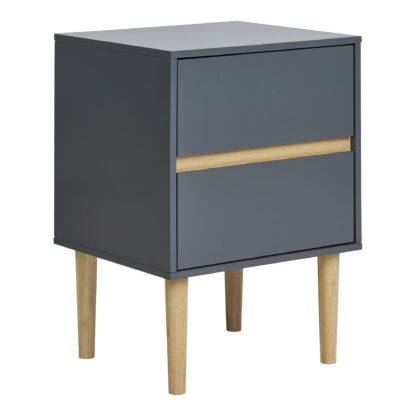 Bisley Beistelltisch – Beistelltisch, lackiertes Holz, 2 Schubladen, dunkelgrau40x35x55 cm – Bild 2
