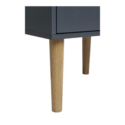 Bisley Beistelltisch – Beistelltisch, lackiertes Holz, 2 Schubladen, dunkelgrau40x35x55 cm – Bild 5