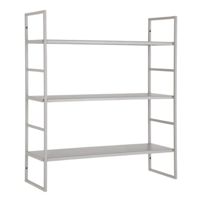 Beja Regale – Regale, Stahl, kühles Grau, 3 Regale 48 x 17 x 55 cm – Bild 3