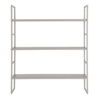 Beja Regale – Regale, Stahl, kühles Grau, 3 Regale 48 x 17 x 55 cm