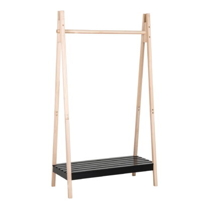 Torino Kleiderständer - Kleiderständer, MDF/Paulownia, Natur/Schwarz94,5x39x170 cm – Bild 2