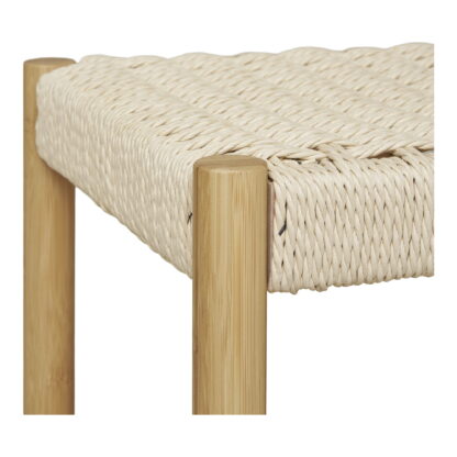 Ember Kleiderständer – Kleiderständer mit Bank aus Naturgeflecht, Bambus, Natur, 36 x 95 x 165 cm – Bild 5