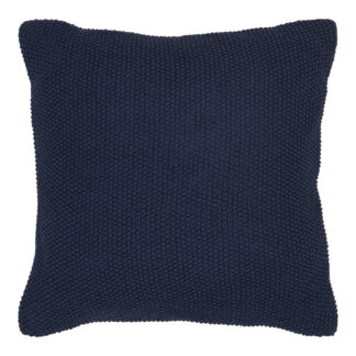 Santos Cushion - Kissen, recycelte Baumwolle, dunkelblau 45x45 cm