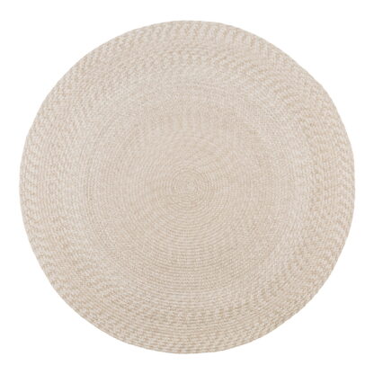 Menorca-Teppich – Teppich, 100 % recycelter Kunststoff, Sand ø180 cm