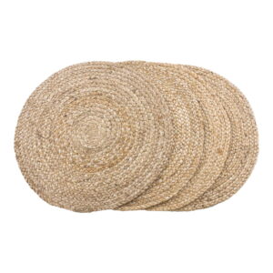 Bombay Tischset, 4er-Set - Tischset aus geflochtener Jute, natur ø38 cm, 4er-Set