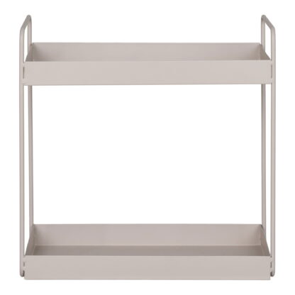 Rabo Standing Double Shelf - Stehendes Doppelregal, Stahl, Sand, 2 Regale 30x15x31 cm