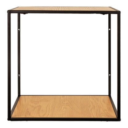 Vita Wallshelf - Wandregal, Eichenoptik, schwarzer Rahmen 36x36x36 cm – Bild 4