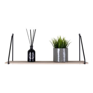 Arnhem Wandregal – Wandregal, Holzregal, schwarzer Rahmen 65 x 17 cm