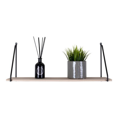 Arnhem Wandregal – Wandregal, Holzregal, schwarzer Rahmen 65 x 17 cm