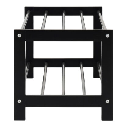Padova Shoe Rack – Schuhregal, Holz/Stahl, 2 Regale, schwarz78x34 cm – Bild 3