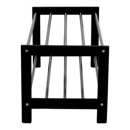 Padova Shoe Rack – Schuhregal, Holz/Stahl, 2 Regale, schwarz78x34 cm – Bild 4