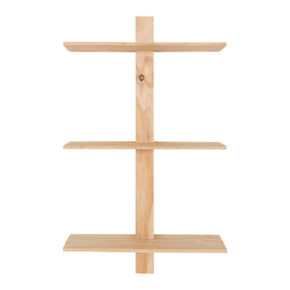 Almelo Regal - Wandregal, 3 Naturholzregale 50x15x83 cm – Bild 2